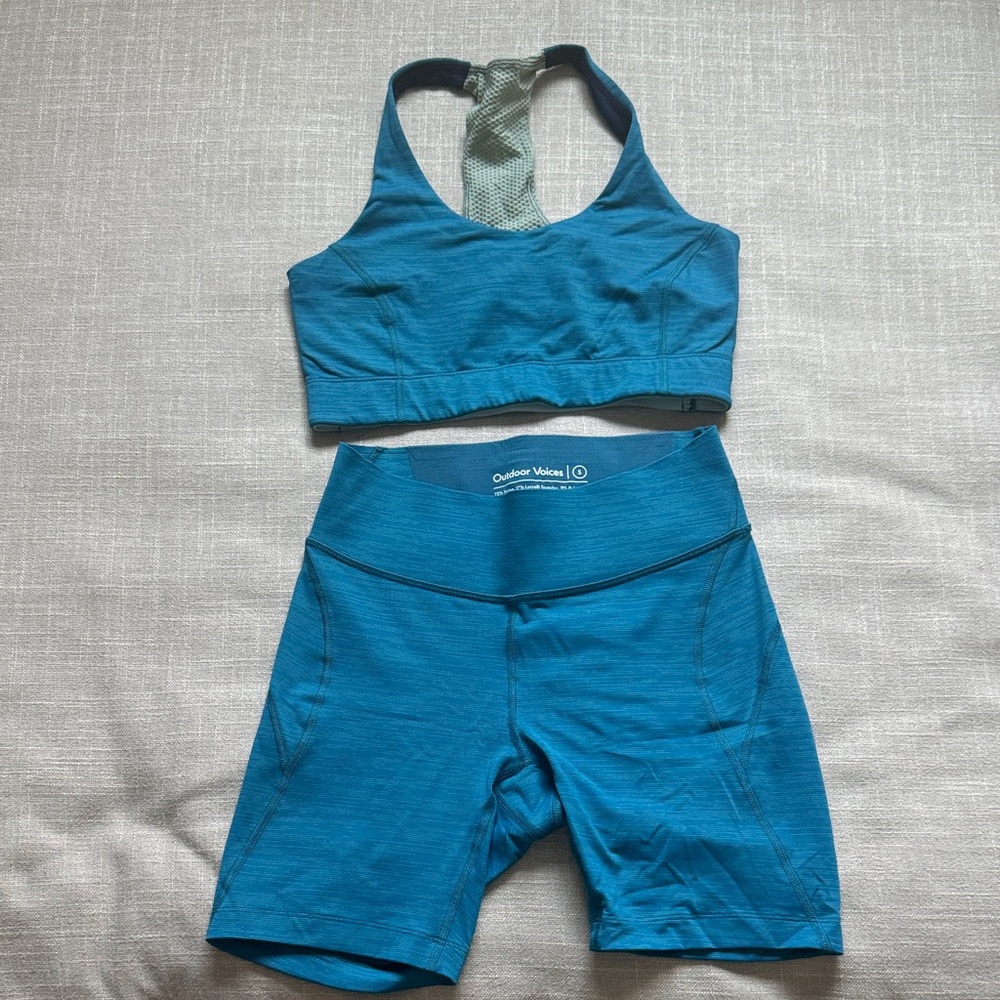 Outdoor Voices Teal Activewear Set